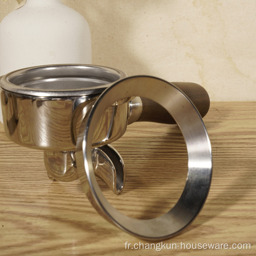 Entonnoir à café anneau porte-filtre en acier inoxydable outil Barista
